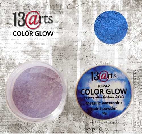 Color Glow - Topaz, metallic watercolour paint in powder, 10 g