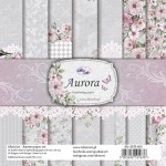 Paper Collection Set 20,3x20,3cm Aurora 250 gsm (14 double-sided sheets, 14 designs, 2 unit of eeach sheet, additional bonus design inside the cover)