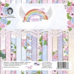 Paper Collection Set 20cm*20cm On the Wings of a Rainbow 250 gsm (14 sheets, 14 designs, 2x7 double-sided sheets, bonus design) (clr 30)