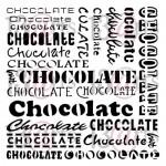 Stencil Chocolate - Home Sweet Home, 15x15 cm thickness 1 mm (clr 20)
