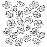 Stencil Spring Flowers - Pastel Spring, 15x15 cm thickness 1 mm (clr 20)