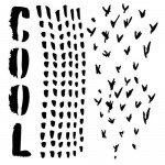 Stencil Cool - Young and Free, 15x15 cm thickness 1 mm