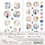 Digi Label Set - Wedding, Wedding Dream, 15,5x30,5cm (4 sheets, 2 designs, 2x2 one-sided sheets, 250g)
