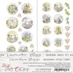 Digi Label Set - Universal, Lavender Bliss, 15,5x30,5cm (4 sheets, 2 designs, 2x2 one-sided sheets, 250g)