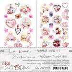 Digi Label Set - Universal, In Love, 15,5x30,5cm (6 sheets, 2 designs, 2x3 one-sided sheets, 250g)
