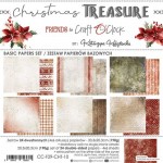 Basic Paper Set 20,3x20,3cm Christmas Treasure, 190 gsm (24 sheets, 12 designs, 4x6 double-sided sheets +2x bonus design on the cover)