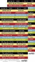 Double-sided paper 15,5x30,5cm Childhood Crayons quotes School 190 gsm (1 sheet), ENG, PL on the back (clr 80)