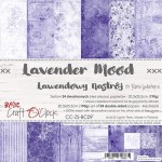 Paper Collection Set 20,3x20,3cm Basic 09 - Lavender Mood, 190 gsm (24 sheets, 12 designs, 4x6 double-sided sheets + bonus design on the cover)