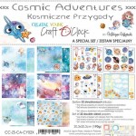 Special Paper Collection Set 20,3x20,3cm Creative Young - Cosmic Adventures, 190 gsm (32 sheets: 2x6 double-sided sheets, 2x3 extras to cut PRE-CU
