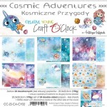 Paper Collection Set 20,3x20,3cm Creative Young - Cosmic Adventures, 190 gsm (24 sheets, 12 designs, 4x6 double-sided sheets + bonus design on the cover)