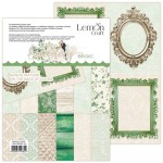 Paper Pad Greenery - Basic 20,3x15,2cm, 250 gsm (12 sheets, 12 designs, 2x6 double-sided sheets + bonus design on the cover)