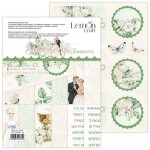 Paper Pad Greenery - Elements 20,3x15,2cm, 250 gsm (12 sheets, 12 designs, 2x6 double-sided sheets + bonus design on the cover)