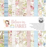 Paper Collection Set 30,5x30,5cm Believe in Fairies, 240 gsm (12 double-sided sheets, 12 designs, 2x6 double-sided sheets, 2x bonus design 30,5x30,5 cm on the cover)
