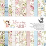 Paper Collection Set 15x15cm Believe in Fairies, 240 gsm (24 sheets, 12 designs, 4x6 double-sided sheets, bonus design - 2 designs)