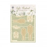 Light chipboard embellishments Love and Lace 02, 15x10 cm, engraved