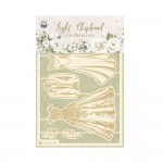 Light chipboard embellishments Love and Lace 03, 15x10 cm, engraved