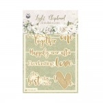 Light chipboard embellishments Love and Lace 06, 15x10 cm, engraved