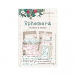 Ephemera set Frames and Words, Naturalist, 13 pcs (240gsm, 15x10cm paper bag)