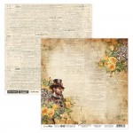 Double-sided paper 30,5x30,5cm Steampunk Journey - 01, 250 gsm (1 sheet)