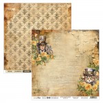 Double-sided paper 30,5x30,5cm Steampunk Journey - 02, 250 gsm (1 sheet)