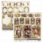 Double-sided paper 30,5x30,5cm Steampunk Journey - 06, 250 gsm (1 sheet)