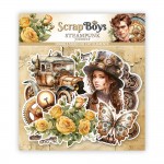 Set of double-sided die cut elements Steampunk Journey, 40 pcs, 250 gsm