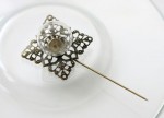 Hairpin with glass decoration 20mm