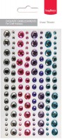 Adhesive gems set 1 – 120 pcs (10x3mm, 10x5mm, 10x7mm)x 4 colors