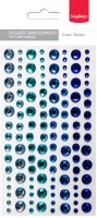 Adhesive gems set 5 – 120 pcs (10x3mm, 10x5mm, 10x7mm)x 4 colors