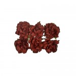 Paper Flowers Clove Dk. Brown (8 Pieces Per Pack) (clr 70)