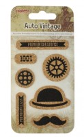 Set of cork stickers Auto Vintage (clr 70)
