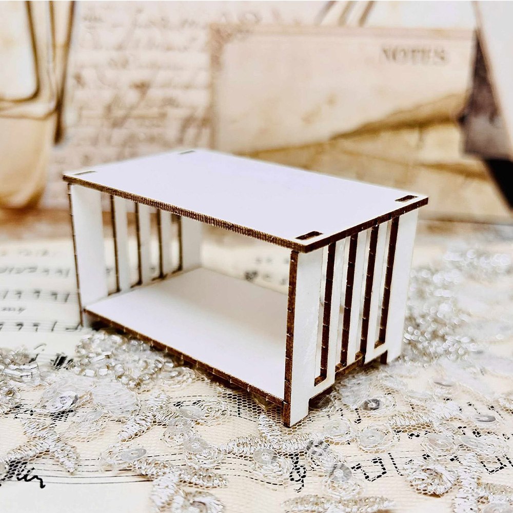 Chipboard Table, Behind Closed Doors, 7x4x4cm