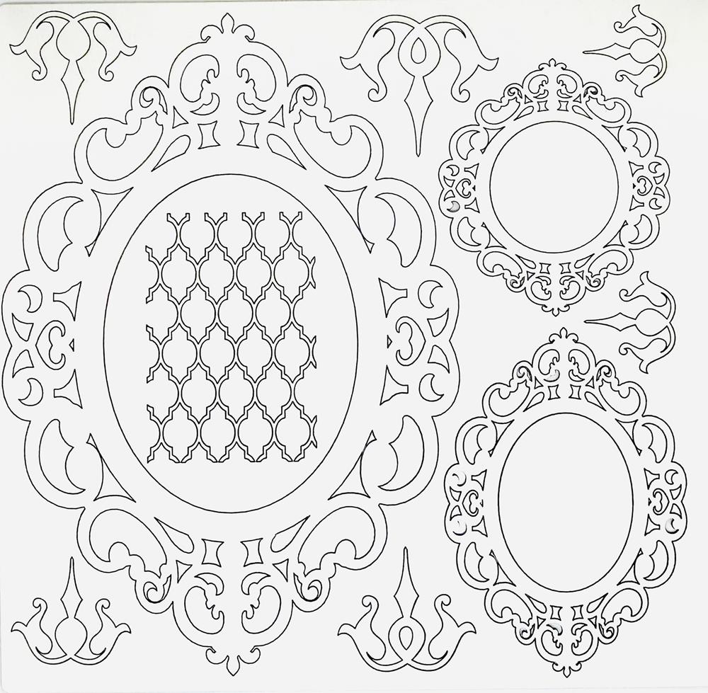 Set of cardboards Soul of Spring – Frames, 29x28x0,15 cm