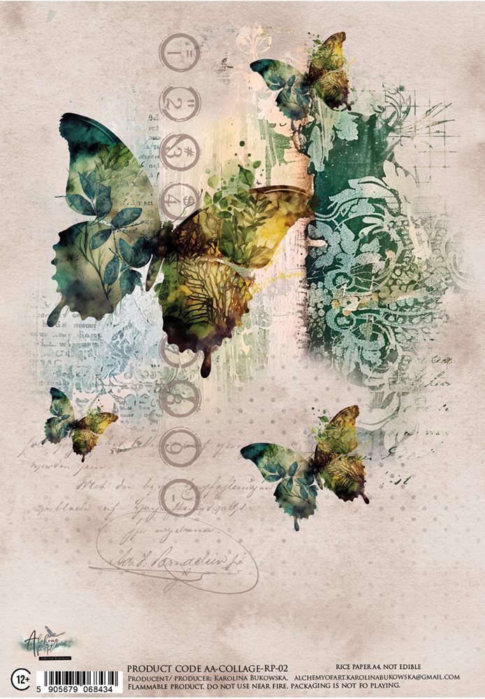 Rice paper 2, Collage, A4 (21x29,7cm) 25-30g