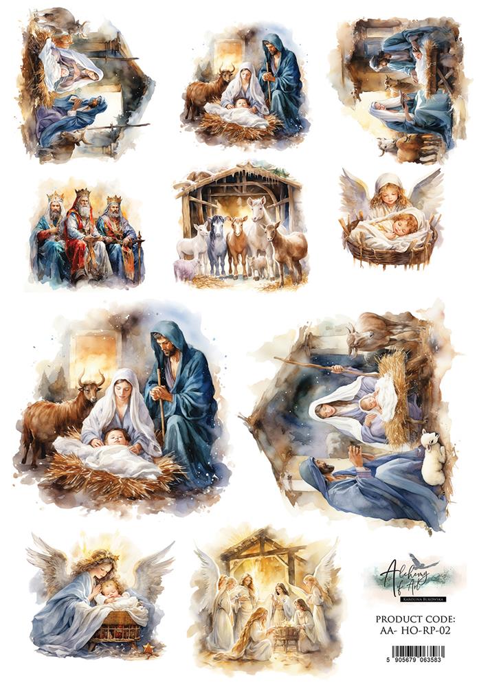 Rice paper 2, Ho Ho Ho, A4 (21x29,7cm) 25-30g