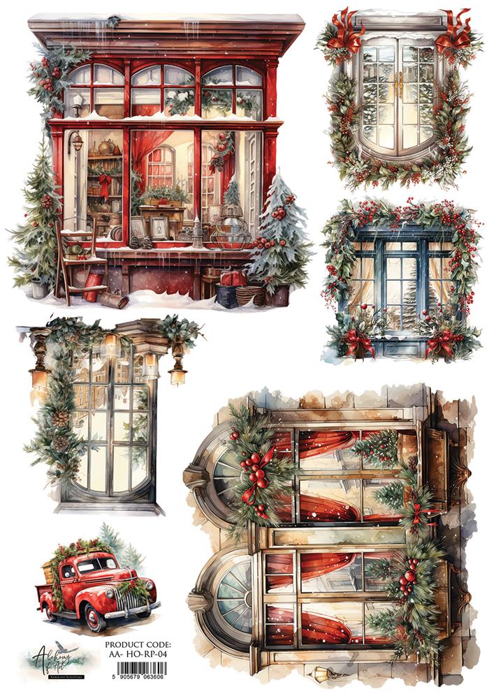 Rice paper 4, Ho Ho Ho, A4 (21x29,7cm) 25-30g