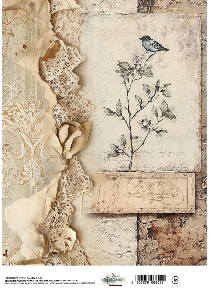 Rice paper 4, In the Library, A4 (21x29,7cm) 25-30g Rice paper 4, In the Library, A4 (21x29,7cm) 25-30g