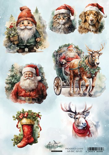 Rice paper 3, Merry Christmas, A4 (21x29,7cm) 25-30g