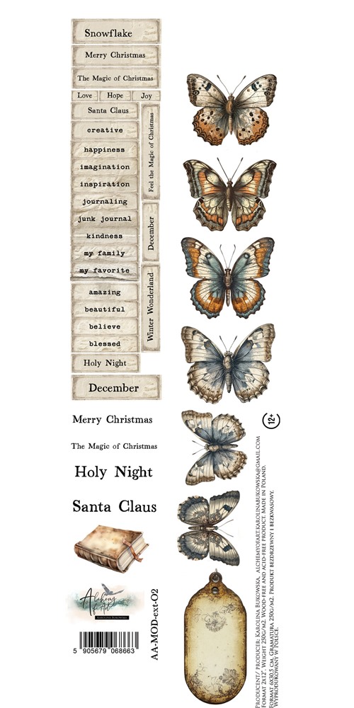 Paper 30x5 cm – The Magic of December 03 – inscriptions ENG