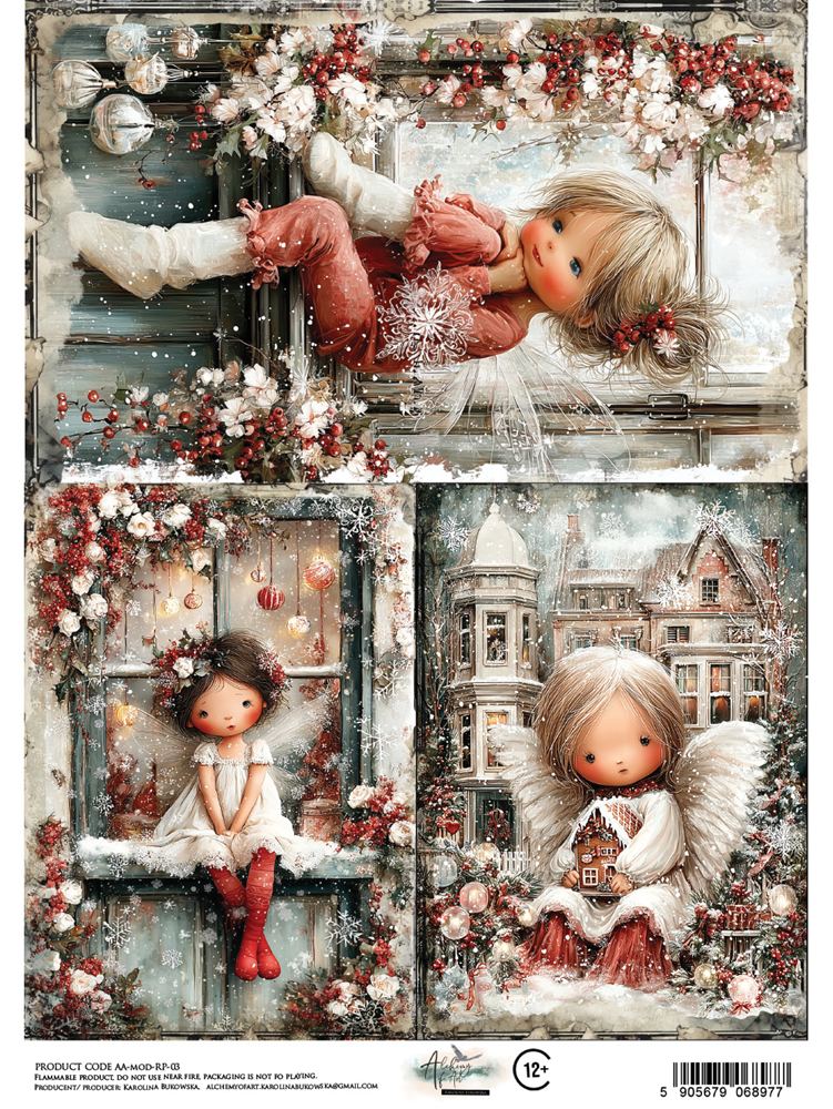 Rice paper 3, The Magic of December, A4 (21x29,7cm) 25-30g Rice paper 3, The Magic of December, A4 (21x29,7cm) 25-30g