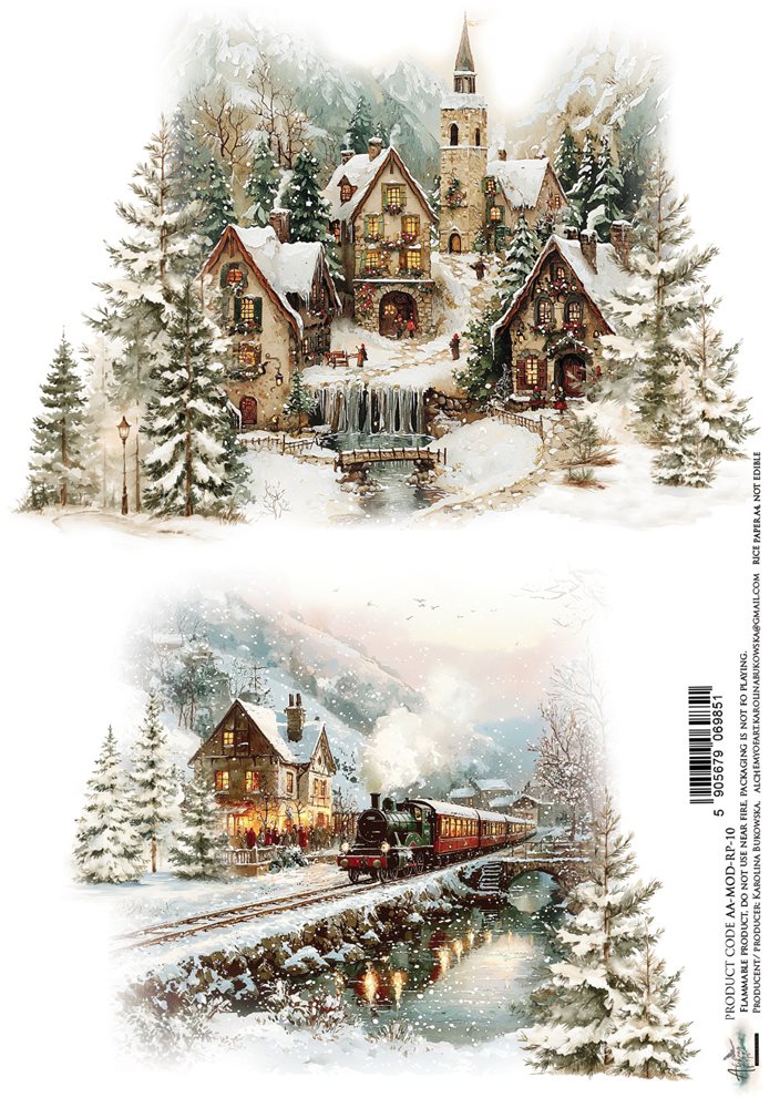 Rice paper 10, The Magic of December, A4 (21x29,7cm) 25-30g Rice paper 10, The Magic of December, A4 (21x29,7cm) 25-30g