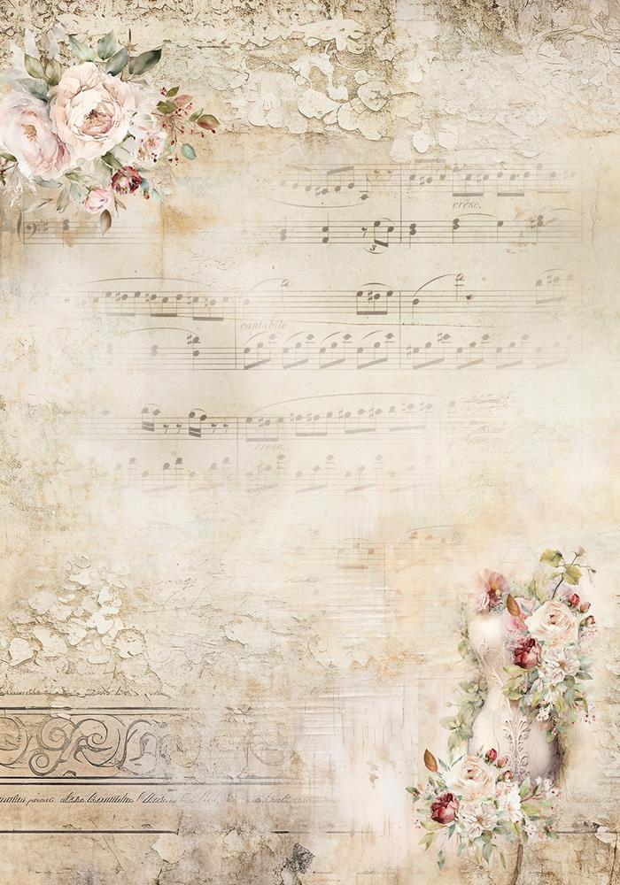 Rice paper 1, Melody of the Heart, A4 (21x29,7cm) 25-30g