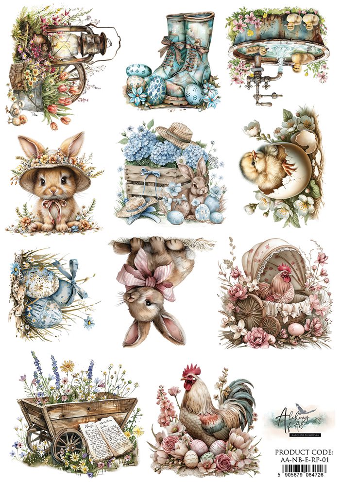 Rice paper 1, Natural Beauty Easter, A4 (21x29,7cm) 25-30g Rice paper 1, Natural Beauty Easter, A4 (21x29,7cm) 25-30g
