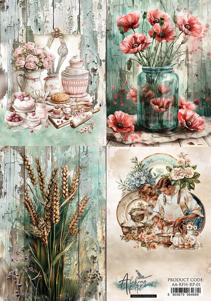 Rice paper 1, Recipe for Happiness, A4 (21x29,7cm) 25-30g