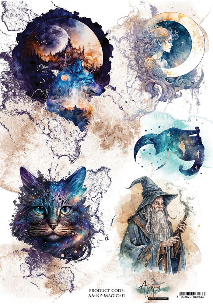 Rice paper 1, Legends of the Magic School, A4 (21x29,7cm) 25-30g