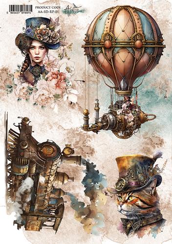 Rice paper 1, Steampunk Dream, A4 (21x29,7cm) 25-30g