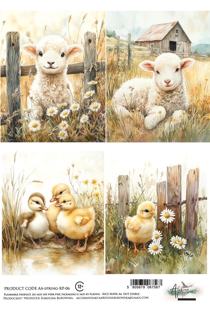 Rice paper 6, Spring, A4 (21x29,7cm) 25-30g