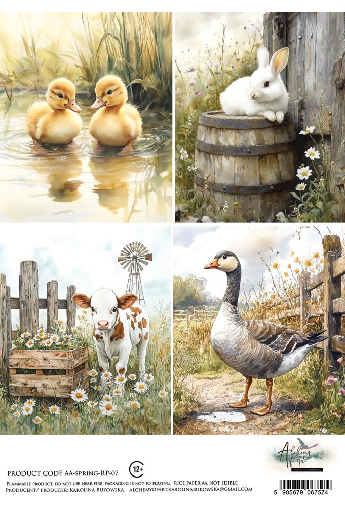 Rice paper 7, Spring, A4 (21x29,7cm) 25-30g