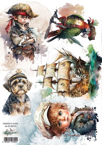 Rice paper 1, Sea Stories, A4 (21x29,7cm) 25-30g