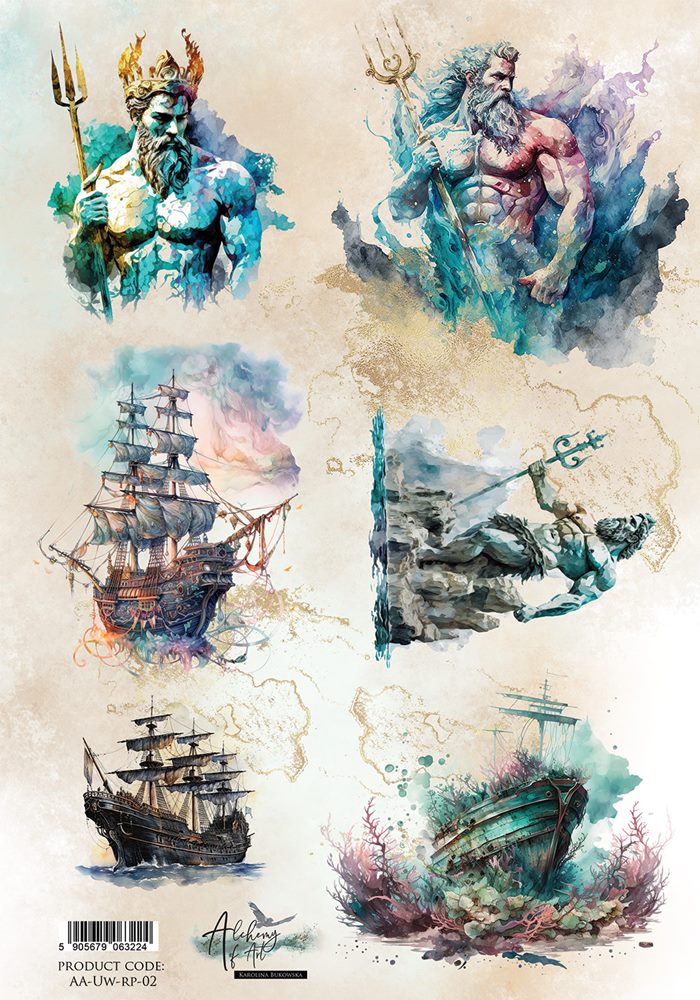 Rice paper 2, Underwater World, A4 (21x29,7cm) 25-30g